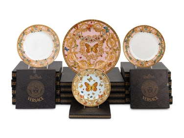 A Rosenthal Butterfly Garden Ikarus Le Jardin de Versace Porcelain Part Dinner Service