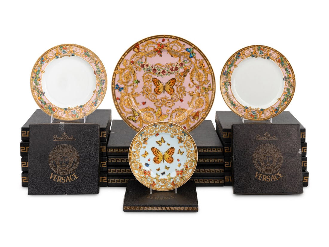 A Rosenthal Butterfly Garden Ikarus Le Jardin de Versace Porcelain Part Dinner Service (1 of 3)