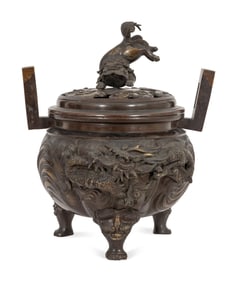 A Large Japanese Bronze Censer