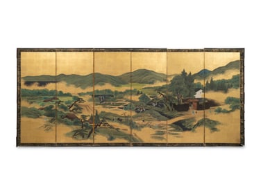 A Japanese Six-Panel Screen