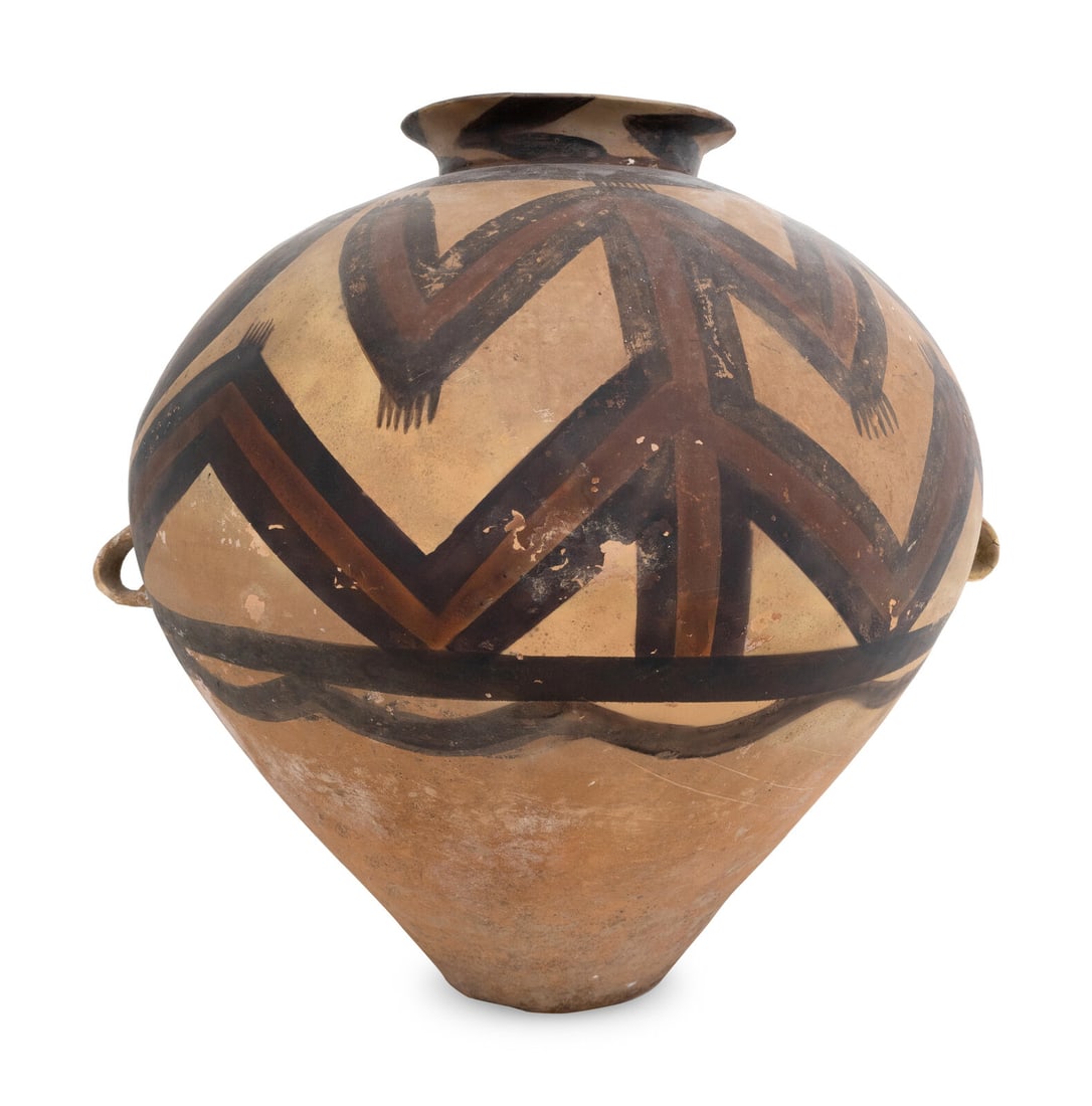 A Large Chinese Majiayao Machang Painted Pottery Jar (1 of 2)