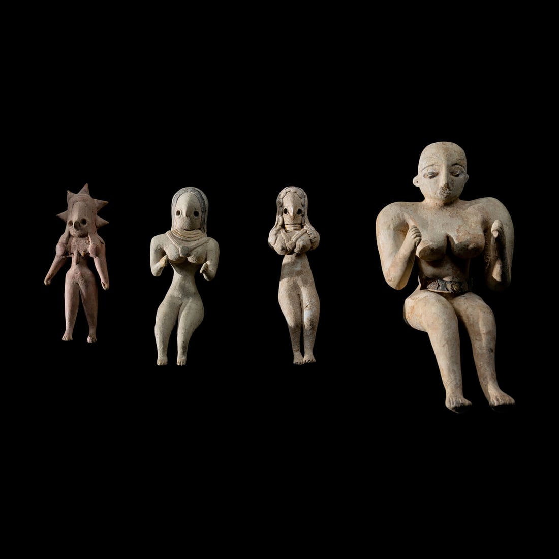 Four Indus Valley Terracotta Female Figures (1 of 5)