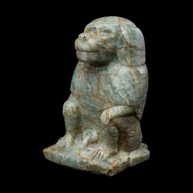 An Egyptian Amazonite Baboon