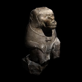An Egyptian Limestone Baboon