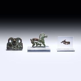 Three Eurasian Bronze Appliqués