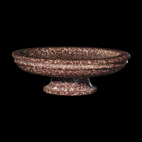 A Roman Porphyry Stemmed Dish