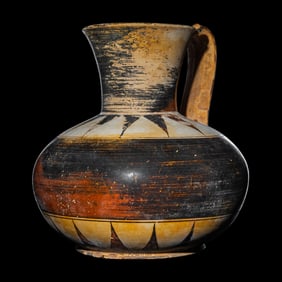 A Proto-Corinthian Terracotta Squat Olpe