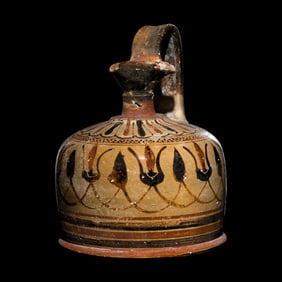 A Greek Terracotta Squat Lekythos
