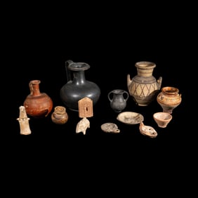 A Group of 13 Greco-Roman Terracotta Objects