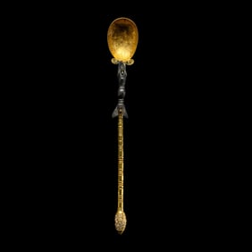 A Roman Gold and Silver Liturgical Spoon