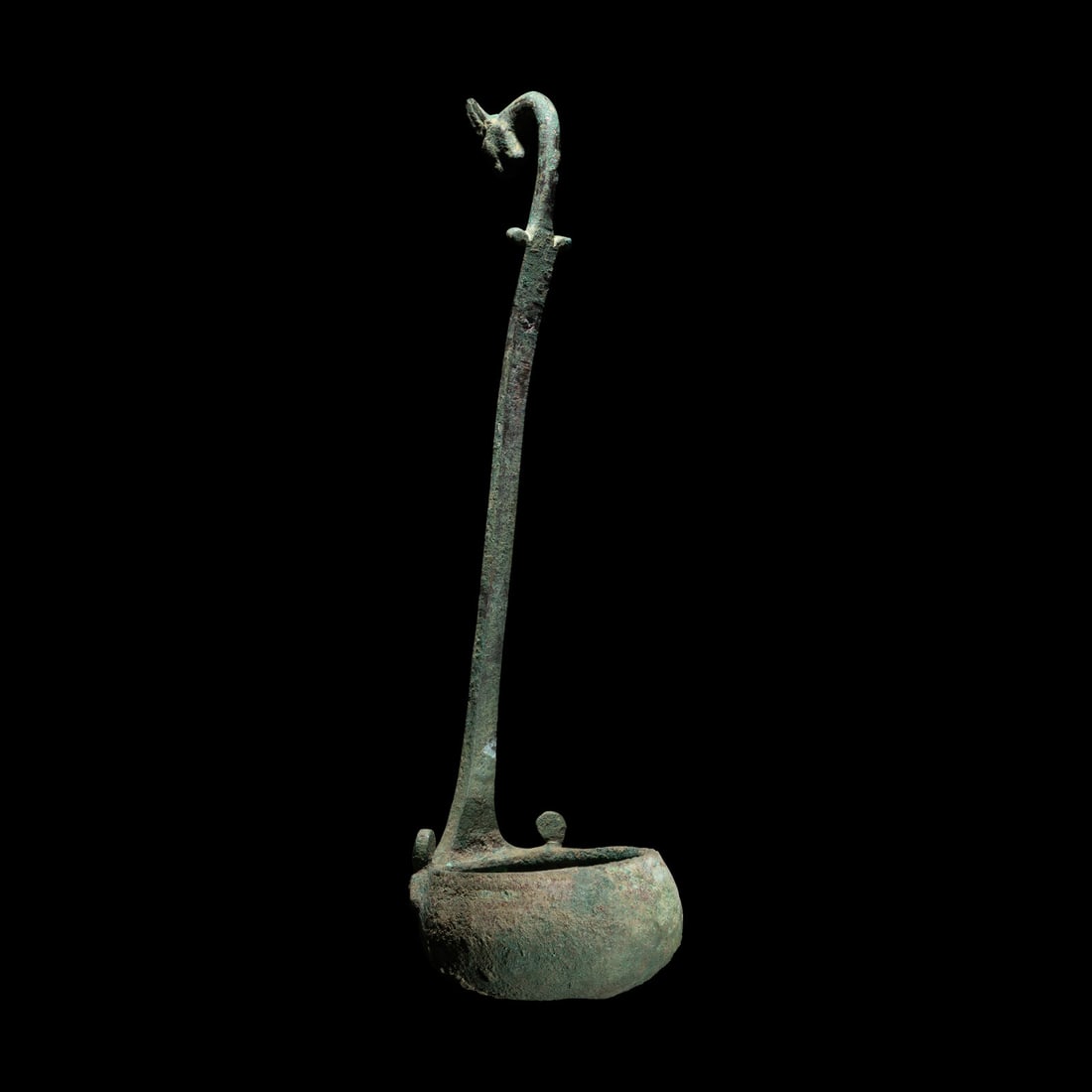 A Roman Bronze Ladle with Panther Handle (1 of 6)