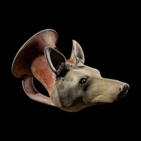 A Tarentine Terracotta Rhyton in the Form of a Dog's Head
