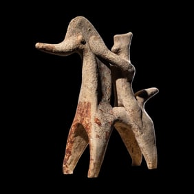 A Boeotian Terracotta Horse and Rider
