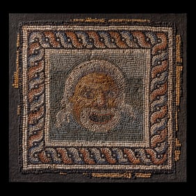 A Roman Mosaic Panel with a Theater Mask