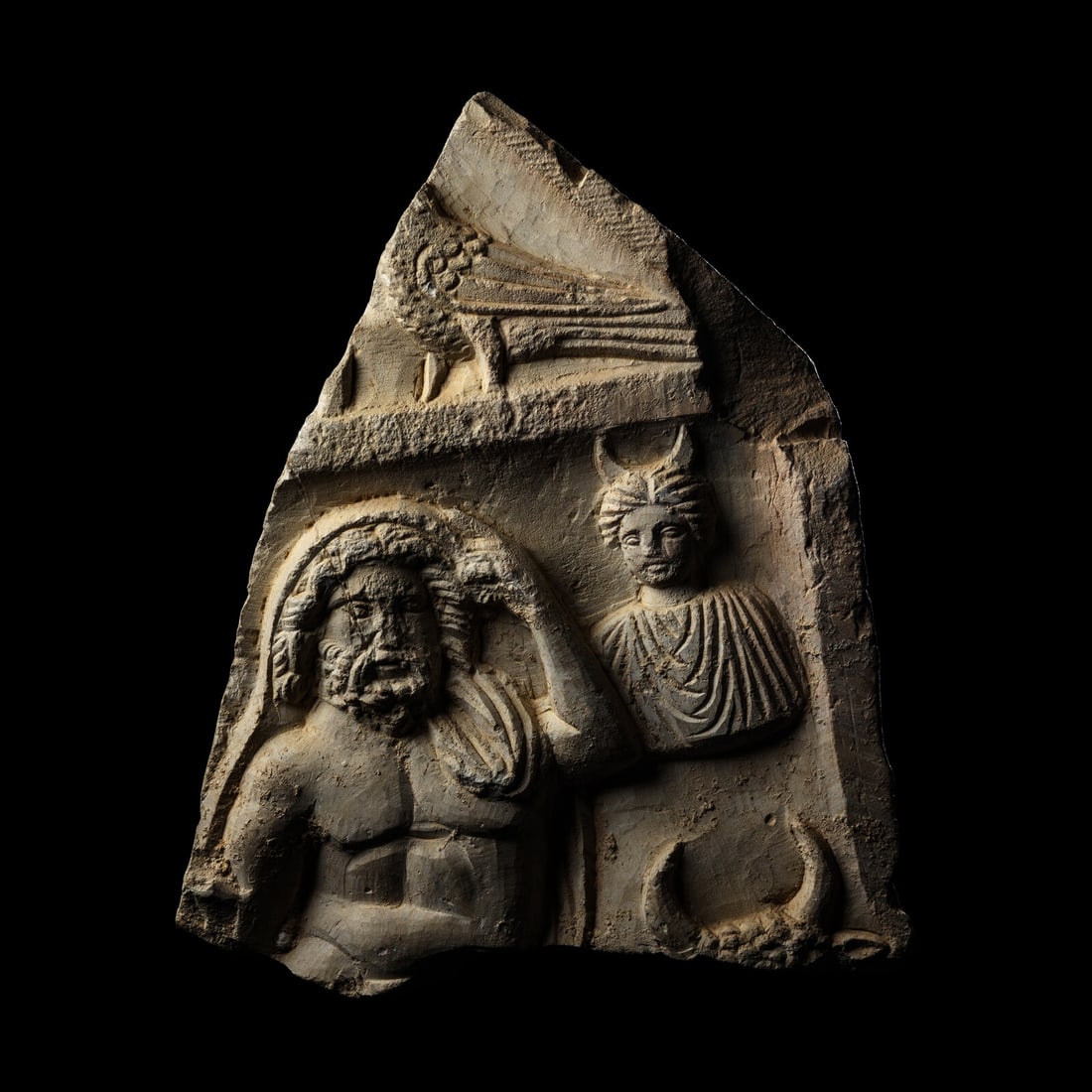 A Carthaginian Limestone Stele Fragment (1 of 4)
