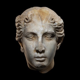 A Roman Marble Head of a Goddess