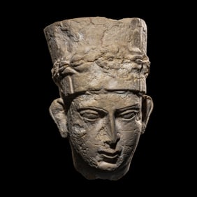 A Palmyrene Limestone Head of a Priest
