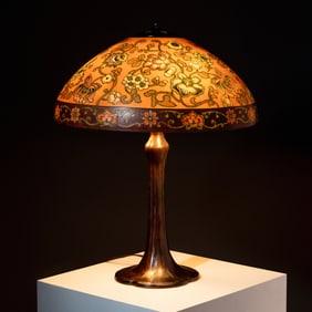 Handel, c. 1910, Table lamp with Chestnut shade
