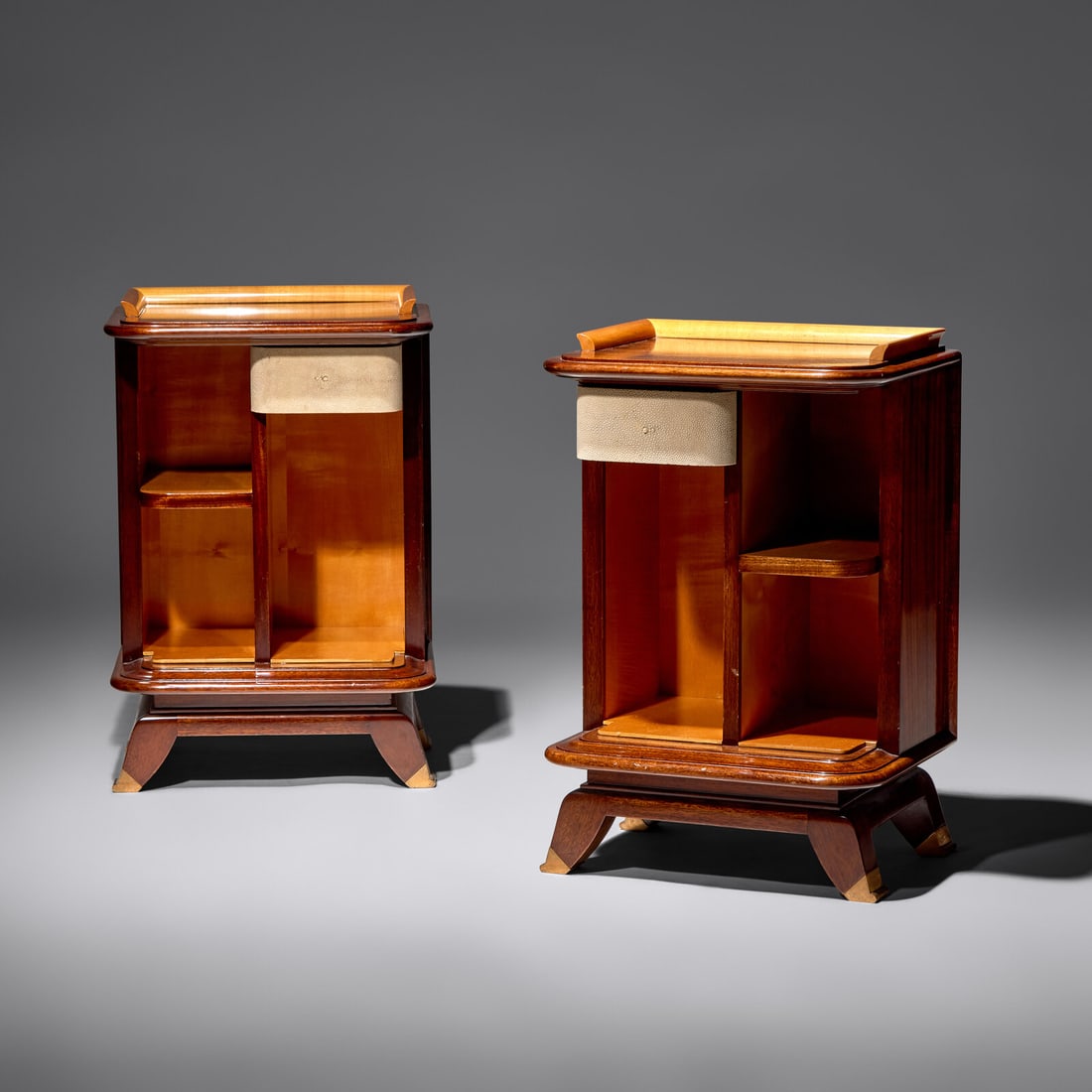 Jean Pascaud (French, 1903-1996) Pair of nightstands, 1935 (1 of 2)