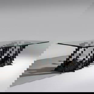 Paul Evans (American, 1931–1987) Stalagmite dining table, model PE-102 Paul Evans Studio for: Paul Evans (American, 1931–1987) Stalagmite dining table, model PE-102 Paul Evans Studio for Directional USA, c. 1970 bronzed resin over steel, glass 29¼ h × 72 w × 44 d in (74 &#