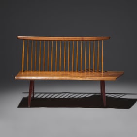 George Nakashima (American, 1905–1990) Conoid bench, 1963