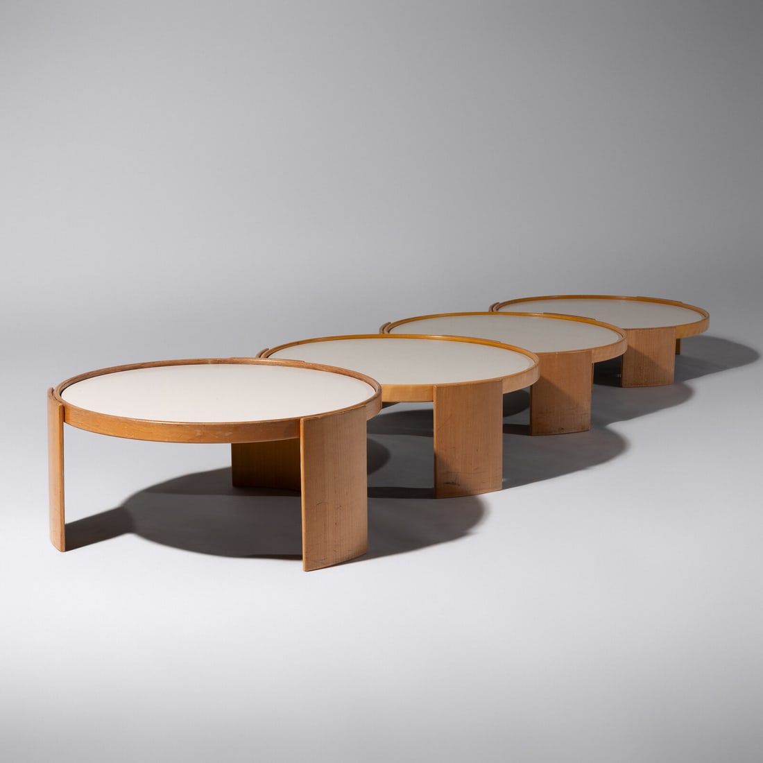 Gianfranco Frattini (Italian, 1926–2001) Set of 4 nesting tables (1 of 2)