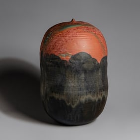 Toshiko Takaezu (American, 1922–2011) Pink Moon (closed form with rattle)