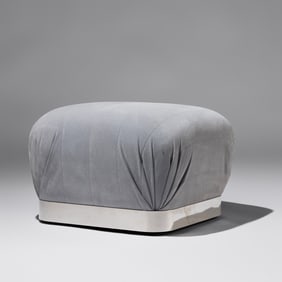 Karl Springer (German-American, 1931–1991) Souffle pouf ottoman