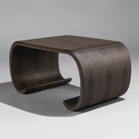 Karl Springer (German-American, 1931–1991) Waterfall Table in Lizard, 1988
