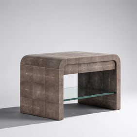 Karl Springer (German-American, 1931–1991) Shagreen Waterfall table, 1985
