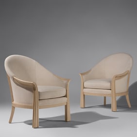 Interior Crafts Late 20th Century Pair of arm chairs after Pierre Chareau
