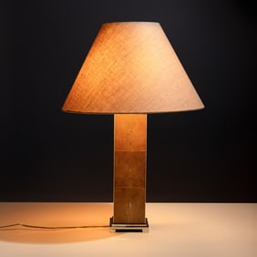 Karl Springer (German-American, 1931–1991) Shagreen table lamp, c. 1985