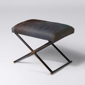 Karl Springer (German-American, 1931–1991) X-Base stool