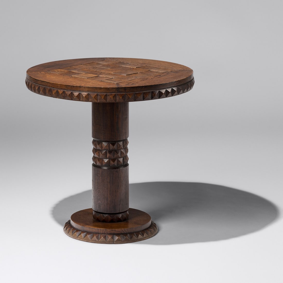Charles Dudouyt (French, 1885–1946) Carved center table (1 of 2)