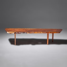 George Nakashima (American, 1905–1990) Slab coffee table, 1969