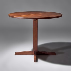 George Nakashima (American, 1905–1990) Round Top Pedestal Table, 1977