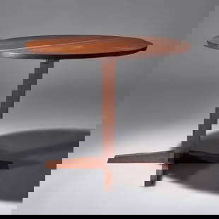 George Nakashima (American, 1905–1990) Round Top Pedestal Table, 1977: George Nakashima (American, 1905–1990) Round Top Pedestal Table, 1977 walnut 28½ h × 36 dia in (72 × 91 cm) This lot is located in Philadelphia. Lot includes a digital copy