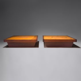 George Nakashima (American, 1905–1990) Pair of Conoid platform beds, twin size, 1965/1966