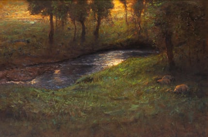 Gordon Brown (American, b. 1962) Grazing at Dusk