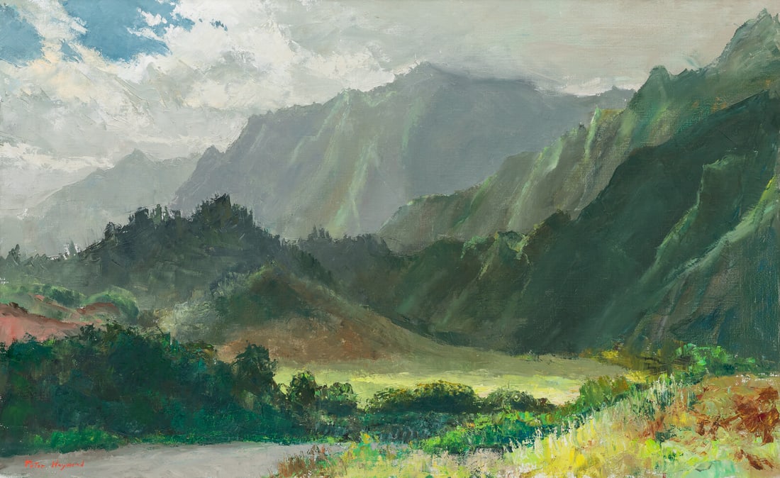 Peter Hayward (American, 1905-1993) Storm on the Backside of Oahu: Peter Hayward (American, 1905-1993) Storm on the Backside of Oahu signed Peter Hayward (lower left) 29 1/2 x 40 1/2 inches.