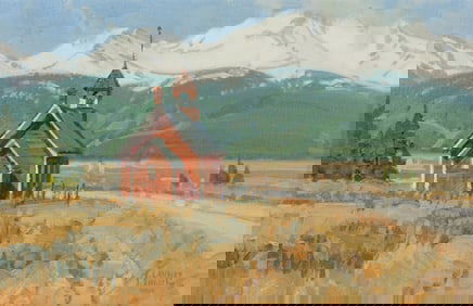 Wayne Wolfe (American, b. 1945) Little Red School House, 1992