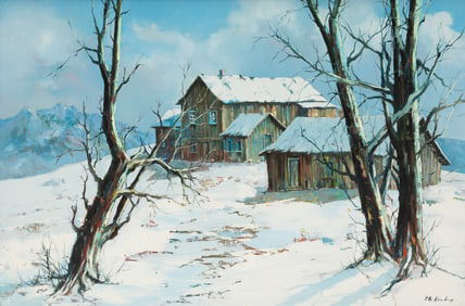 Pawel Kontny (Polish/American, 1923-2002) Snowy Scene