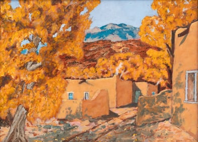 Artist Unknown Pueblo Scene