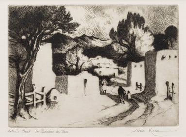 Gene Kloss (American, 1903-1996) In Ranchos de Taos, Artist's Proof