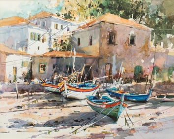 Marilyn Simandle (American, b. 1946) Sailboats