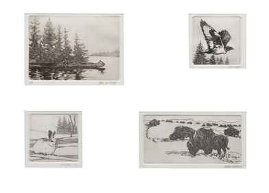 Hollis Williford (American, 1940-2007) Four Etchings