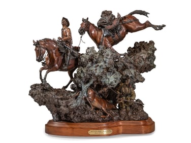 James Regimbal (American, b. 1949) Woodland Hunters, edition 21/75, 1991