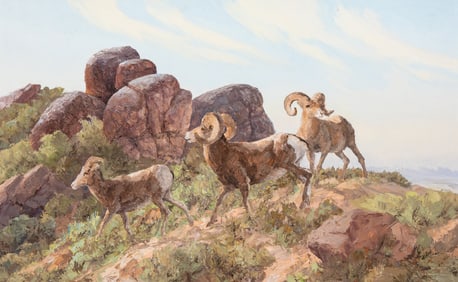 Bill Freeman (American, b. 1927) Desert Bighorn Sheep
