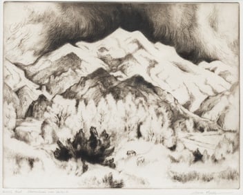Gene Kloss (American, 1903-1996) Stormclouds Over Vallecito, Artist's Proof