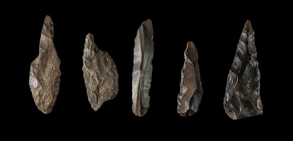 Five Neolithic Flint Blades